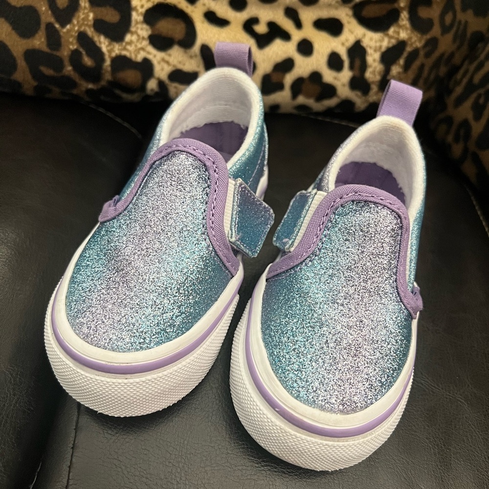 Blue and Purple Glitter Van Toddler Size 5